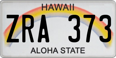 HI license plate ZRA373