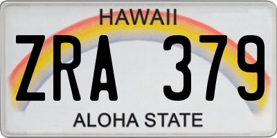 HI license plate ZRA379