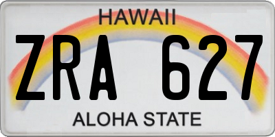 HI license plate ZRA627