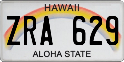 HI license plate ZRA629