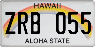 HI license plate ZRB055