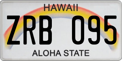 HI license plate ZRB095
