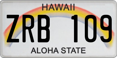 HI license plate ZRB109