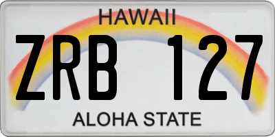 HI license plate ZRB127