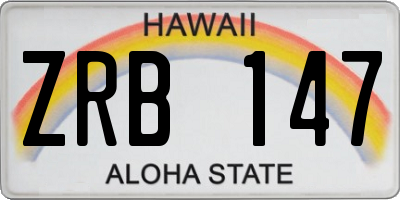 HI license plate ZRB147