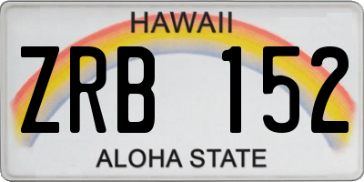 HI license plate ZRB152