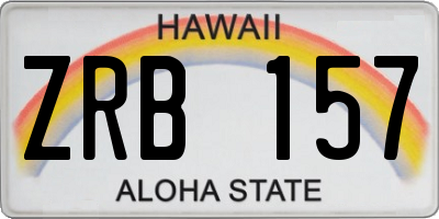 HI license plate ZRB157