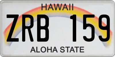 HI license plate ZRB159