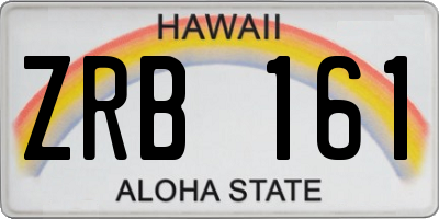 HI license plate ZRB161