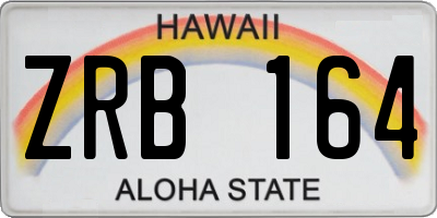 HI license plate ZRB164