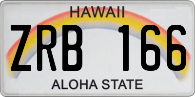 HI license plate ZRB166