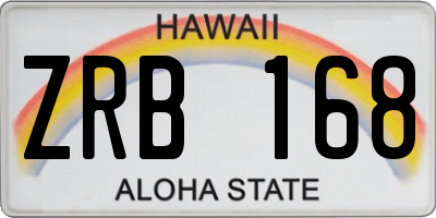 HI license plate ZRB168