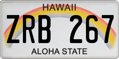HI license plate ZRB267