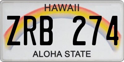 HI license plate ZRB274