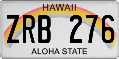 HI license plate ZRB276