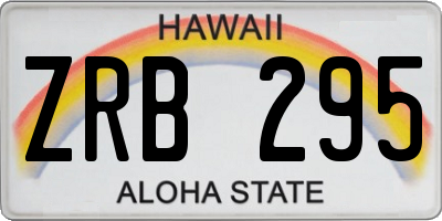 HI license plate ZRB295