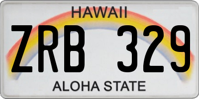 HI license plate ZRB329