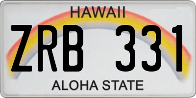 HI license plate ZRB331
