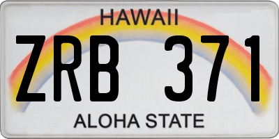 HI license plate ZRB371