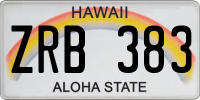 HI license plate ZRB383