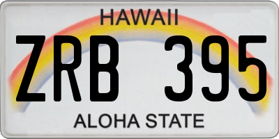 HI license plate ZRB395