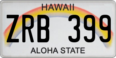 HI license plate ZRB399