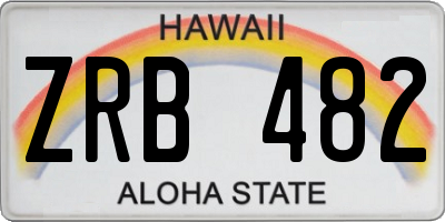 HI license plate ZRB482