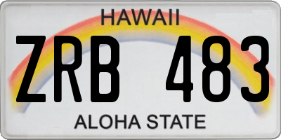 HI license plate ZRB483