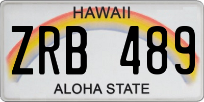 HI license plate ZRB489