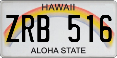 HI license plate ZRB516