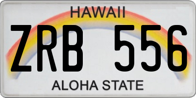 HI license plate ZRB556