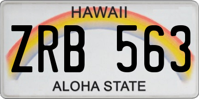 HI license plate ZRB563