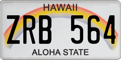 HI license plate ZRB564