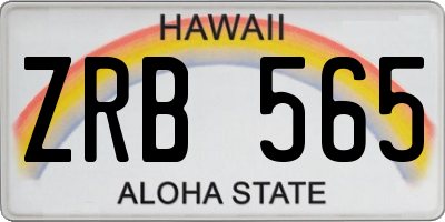 HI license plate ZRB565