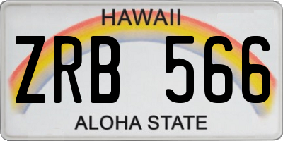 HI license plate ZRB566