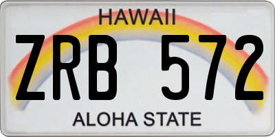 HI license plate ZRB572