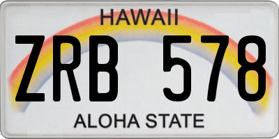 HI license plate ZRB578