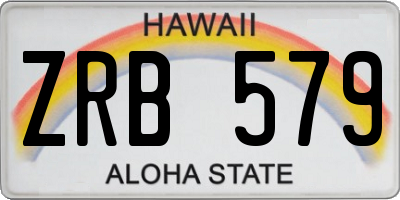 HI license plate ZRB579