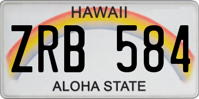 HI license plate ZRB584