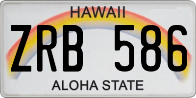 HI license plate ZRB586