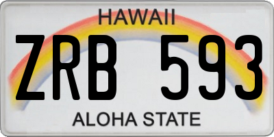 HI license plate ZRB593