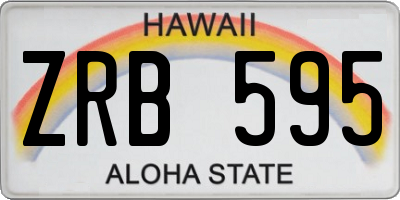 HI license plate ZRB595