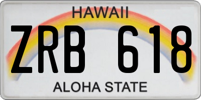 HI license plate ZRB618