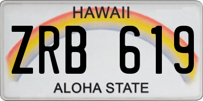 HI license plate ZRB619