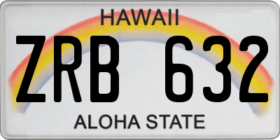 HI license plate ZRB632
