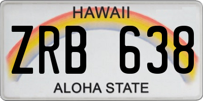 HI license plate ZRB638