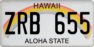 HI license plate ZRB655