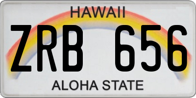 HI license plate ZRB656