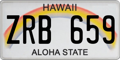 HI license plate ZRB659