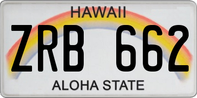 HI license plate ZRB662